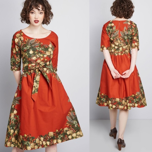 NWT RARE Modcloth Organic Cotton Swing Dress - Picture 2 of 8